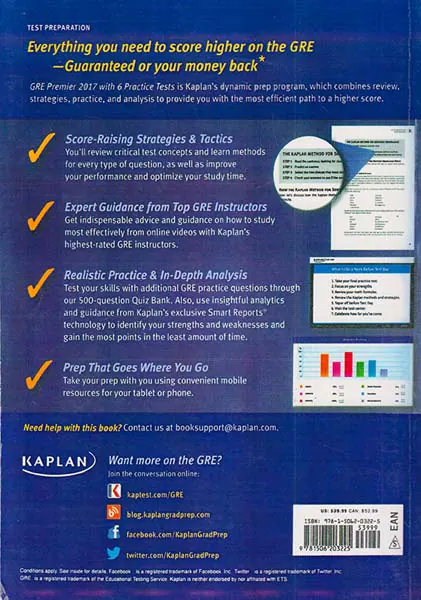 KAPLAN GRE PREMIER 2017 باCD